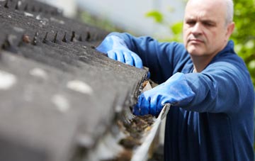 cleaning and inspecting Llangewydd Court roofs